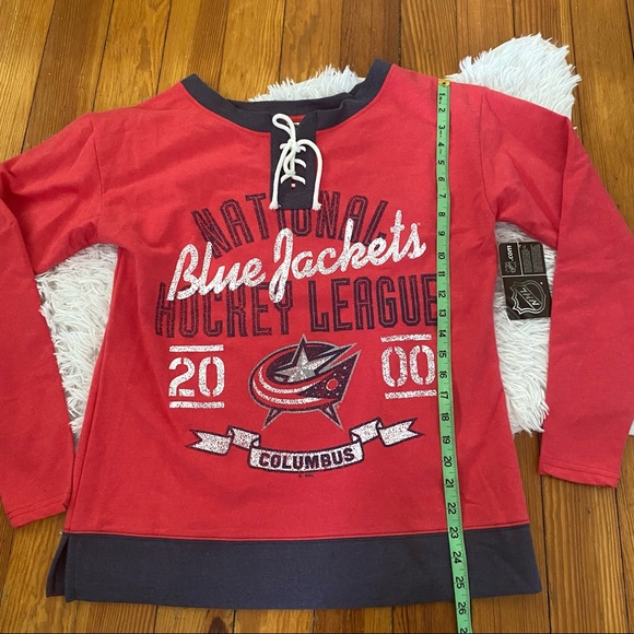 NHL Columbus Blue Jackets Women’s Lace-Up Sweatshirt - Picture 2 of 6